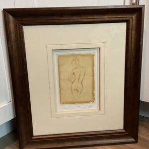 Ethan Harper Vintage Female Body Art Picture Lithograph Framed Signed, 1472/2500